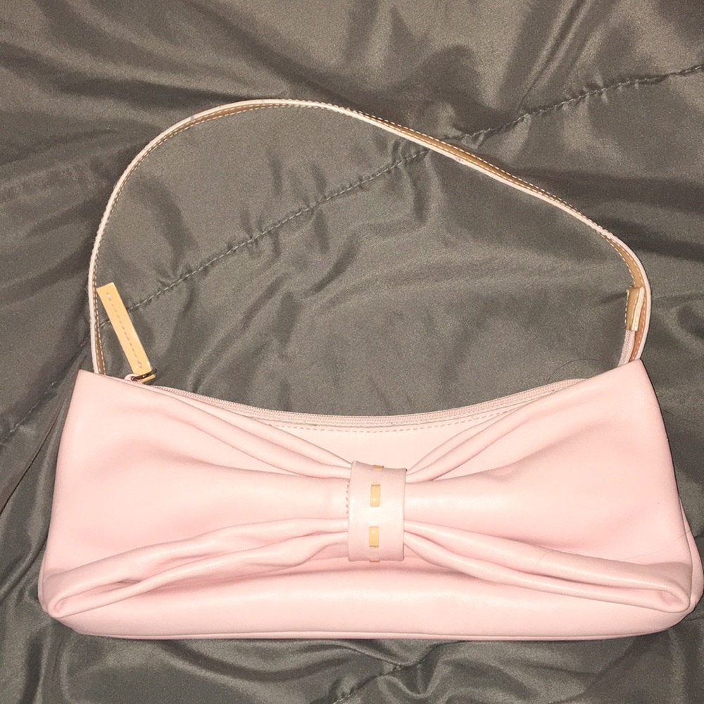 Furla Genuine Pink Leather Baguette